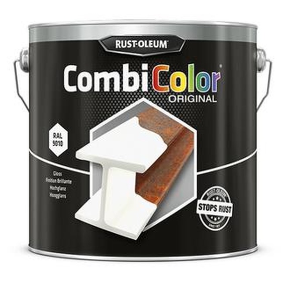 Primaire de protection antirouille et finition CombiColor Original ivoire clair RAL 1015 seau 2,5l - RUST-OLEUM - 7342.2.5