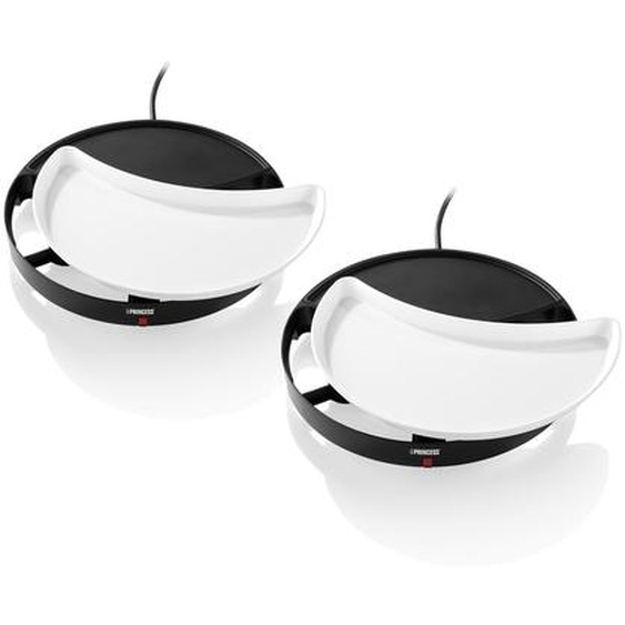 Princess Barbecue de table pour 4 personnes Dinner4All 1000 W blanc et noir