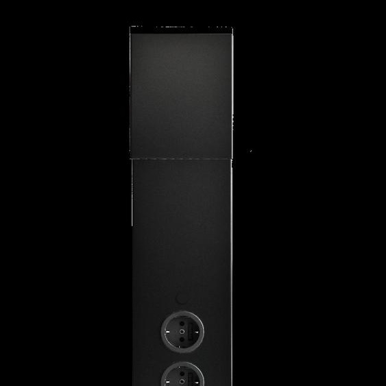 Prise dangle quadruple avec élément télescopique - boîtier en aluminium noir