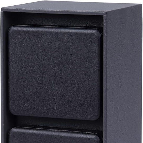 Prise de jardin, 2 prises Schuko, indice de protection IP44, aluminium, anthracite, 3680 W, pour lextérieur