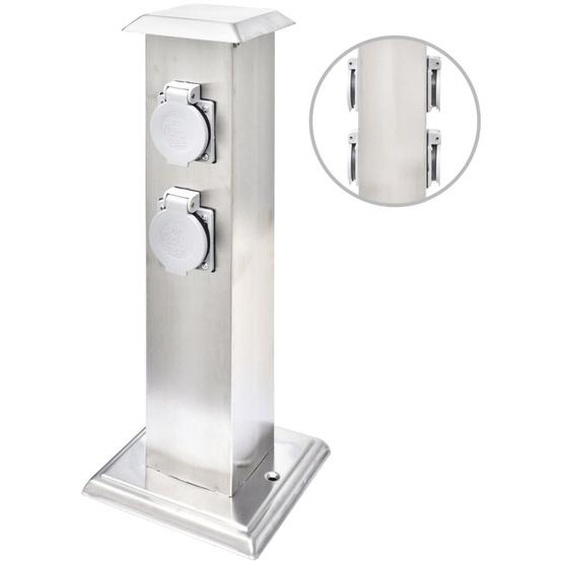 Prise de jardin Tour de prise Acier inoxydable