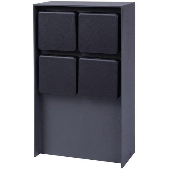 Prise extérieure Abano, modèle 19561, pour jardin, colonne de prises quadruple, couleur anthracite
