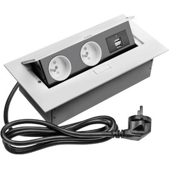Prise intégrée GTV AE-PBU2GU-10 2 voies+2xUSB blanc