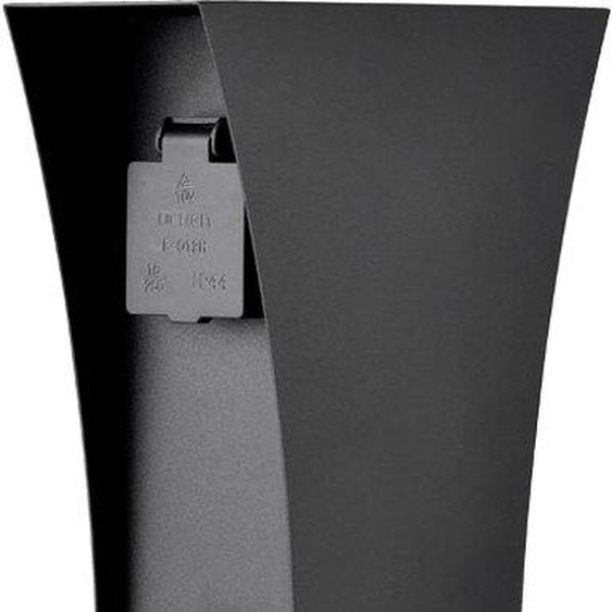 Prise quadruple extérieure noire, hauteur 46 cm, CONNECT D4A