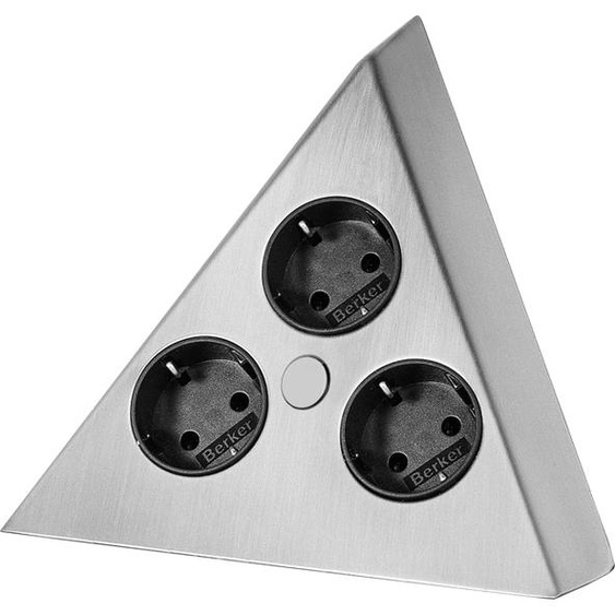 Prise triangulaire Thebo 17586/C acier inoxydable triple ST 3007-C