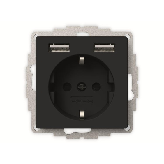 Prise USB 2USB inChargePRO AA 12 W 2,4 A, anthracite