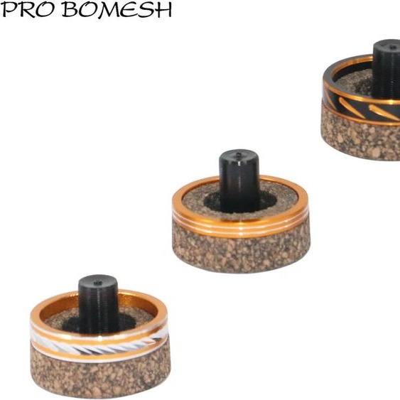 PRO BOMESH/豹迈士 Pro Bomesh – capuchon bout à bout de combat en aluminium, anneau de fourche en caoutchouc, bricolage, accessoire de réparation de composants de canne à pêche