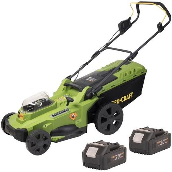 Procraft PLM22bb Tondeuse à gazon sans fil 40 V ( 2x 20 V ) 430 mm Brushless + 2x batterie 4,0 Ah - sans chargeur
