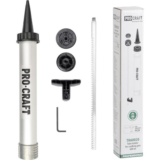 Procraft TH60020 Récipient en aluminium pour tubes souples 600ml pour pistolet à cartouches rechargeables PC20bb