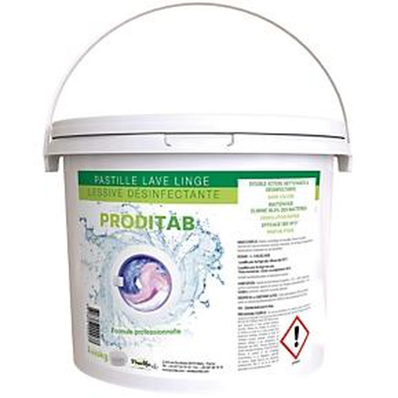 PRODITAB Lessive tablettes désinfectante Proditab, seau de 125