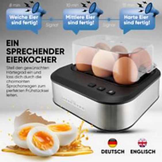 PROFI COOK Cuiseur à oeufs PC-EK 1276, avec signal vocal