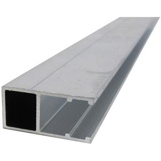 Profil bordure monobloc (en u) - toiture polycarbonate - Coloris - Aluminium, Epaisseur - 16 mm, Longueur - 4 m