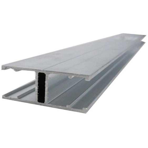 Profil jonction monobloc (en h) - toiture polycarbonate - Coloris - Aluminium, Epaisseur - 16 mm, Longueur - 4 m