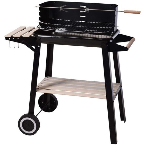 ProGarden Barbecue au charbon 86,5 cm Noir