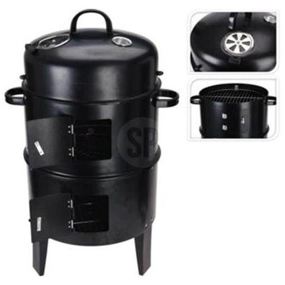 ProGarden Barbecue au charbon de bois et cheminée/2 grilles de cuisson