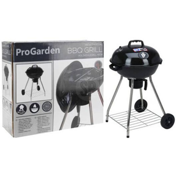 ProGarden Barbecue sur roues noir