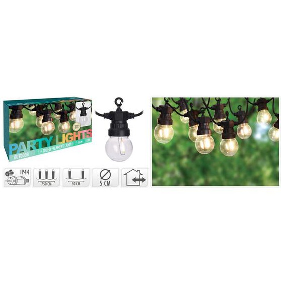 ProGarden Guirlande lumineuse de jardin 20 ampoules LED 24 V