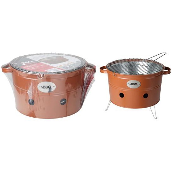 ProGarden Seau à barbecue avec 2 poignées 34,5 cm orange mat
