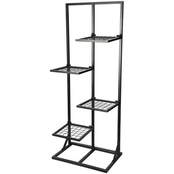 ProGarden Support à fleurs avec 4 étagères 40x27x102 cm noir