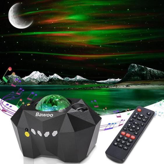 Projecteur Ciel Etoile Lampe projecteur étoilé Aurore Boréale LED Veilleuse Enfant 48 Effets Éclairage avec Musique Bluetooth A81