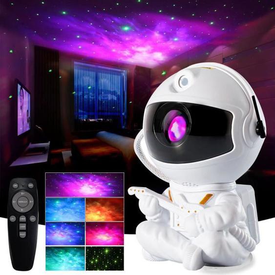 Lampe de projection - Astronaute - Ciel étoilé - Luminosité réglable - Rechargeable USB - Enfant
