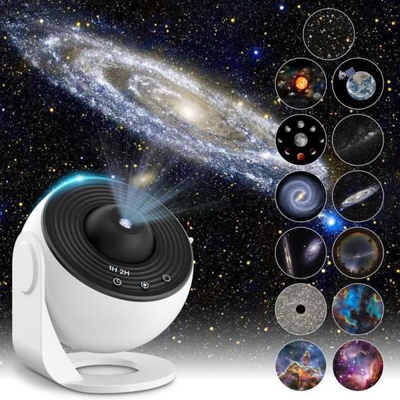 Projecteur de Planétarium Réaliste HD avec 12 Disques de Films de Planètes et Lumières Naturelles - Mexllex