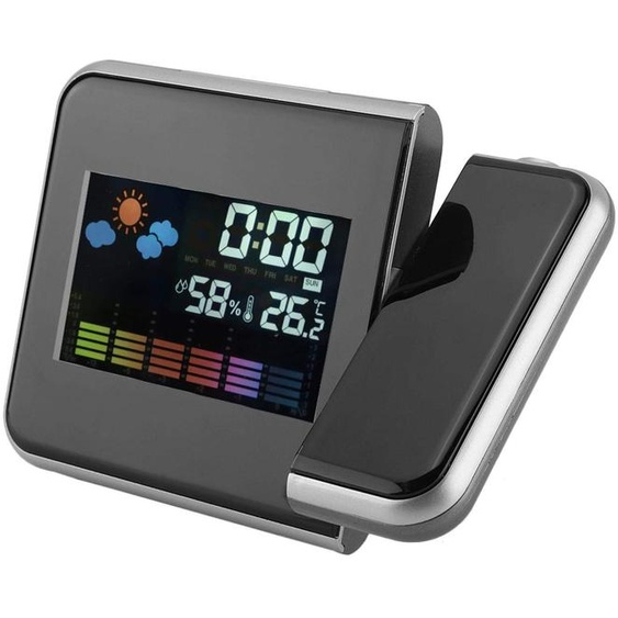 Projecteur extérieur LED, numérique, avec port USB, de couleur noire, dimensions : 15 x 11 x 2 cm