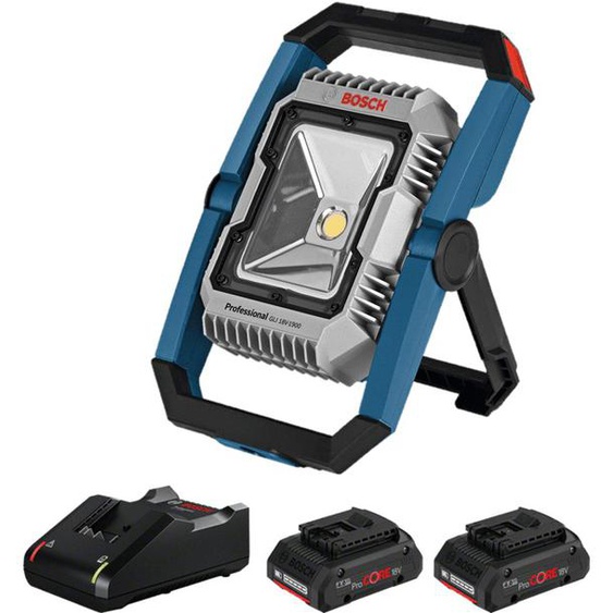 Projecteur LED 18V GLI 18V-1900 + 2 batteries 4Ah ProCore + chargeur - BOSCH - 060144640Q