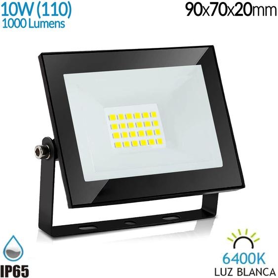 Projecteur LED - Applique murale - 10 W - Blanc froid 6400 K - IP65 - Pour intérieur et extérieur - 90 × 70 × 20 mm