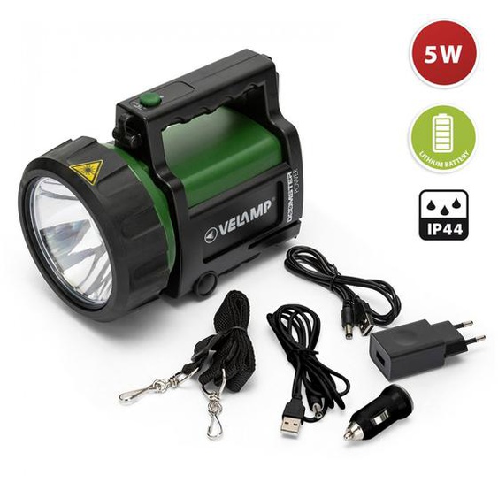 Projecteur LED rechargeable DOOMSTER POWER 5W 350lm IP44 - VELAMP - IR666
