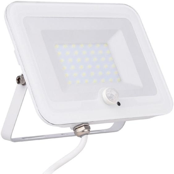 Projecteur plat + détecteur de mouvement IP65 3000lm - Blanc Voltman