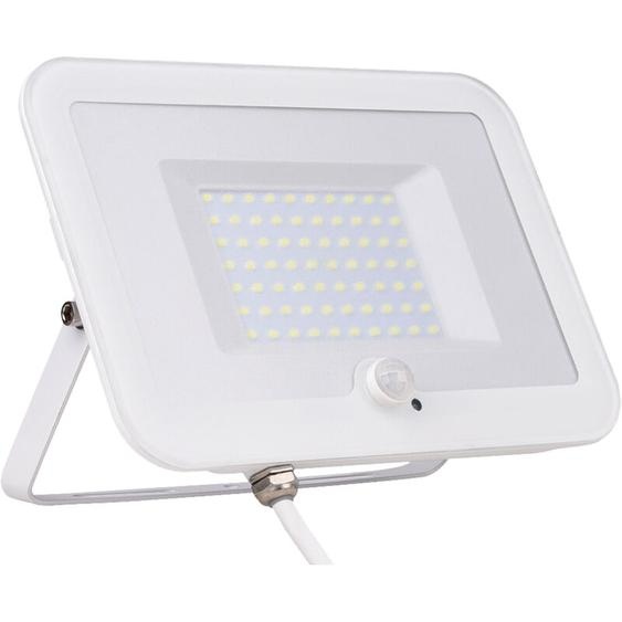 Projecteur plat + détecteur de mouvement IP65 5000lm - Blanc Voltman