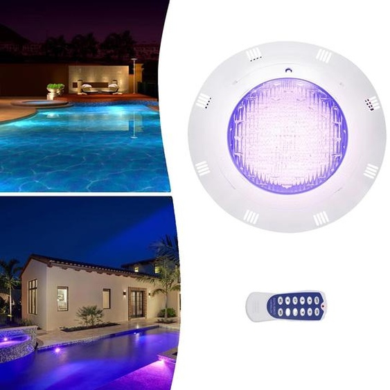 Projecteur sous-marin LED, 45 W, tension secteur 12 V, RGB, indice de protection IP68, 2500 lumens