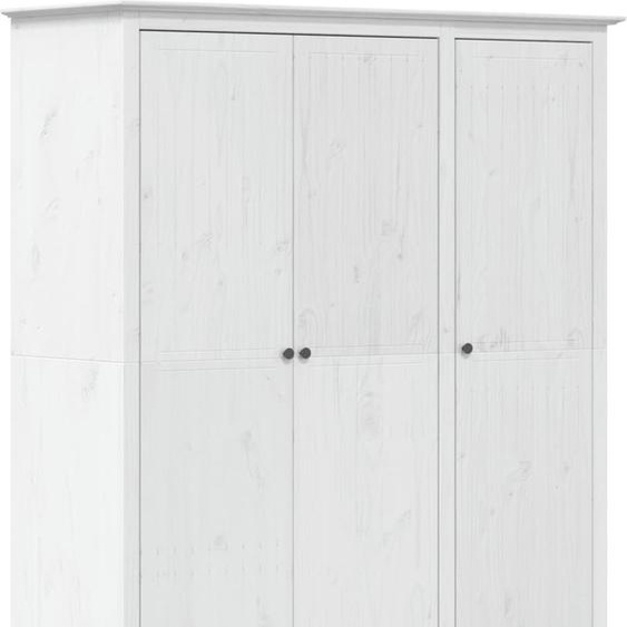 Prolenta Premium - Armoire BODO blanc 146x53,5x173 cm pin massif