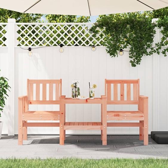 Prolenta Premium - Banc de jardin avec table 2 places en bois massif Douglas