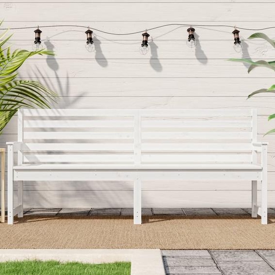 Prolenta Premium - Banc de jardin blanc 203,5x48x91,5 cm pin massif