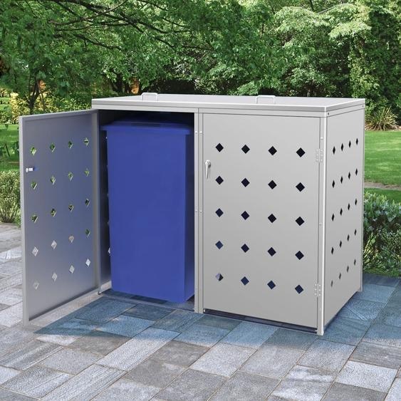 Prolenta Premium - Box pour poubelles pour 2 tonnes 240 L acier inoxydable