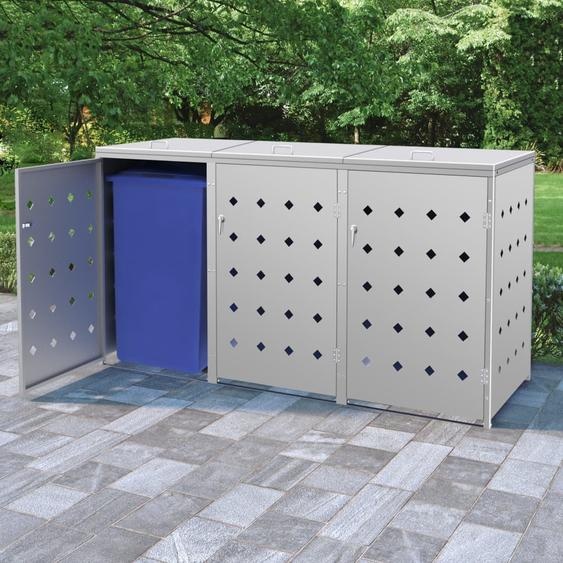 Prolenta Premium - Box pour poubelles pour 3 tonnes 240 L acier inoxydable