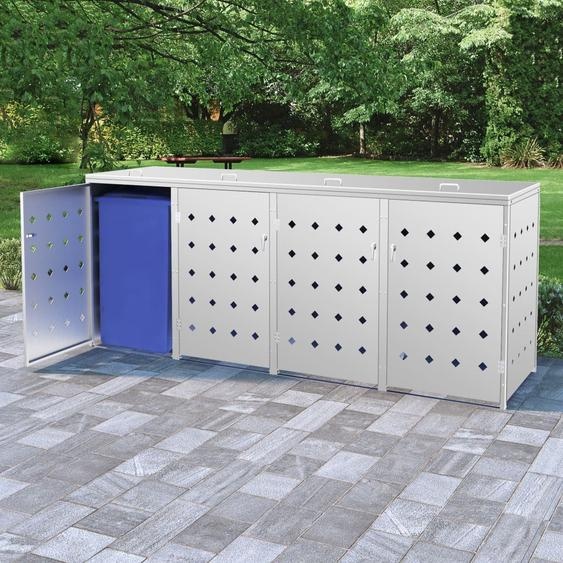 Prolenta Premium - Box pour poubelles pour 4 tonnes 240 L acier inoxydable