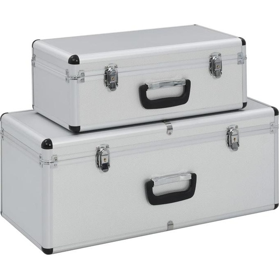 Prolenta Premium - Coffret de rangement 2 pcs. Argenté Aluminium
