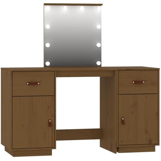 Prolenta Premium - Ensemble de Coiffure avec LED Pin Massif Marron Miel