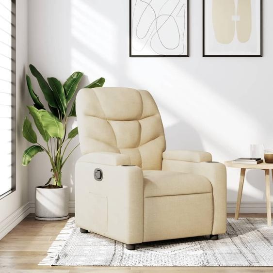 Prolenta Premium - Fauteuil relax Tissu Crème