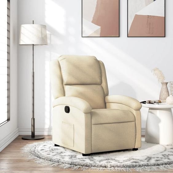 Prolenta Premium - Fauteuil relax Tissu Crème