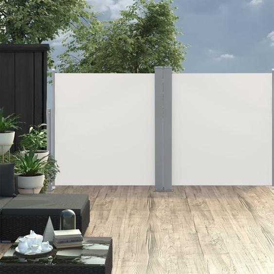 Prolenta Premium Store latéral extensible Blanc crème 120 x 600 cm