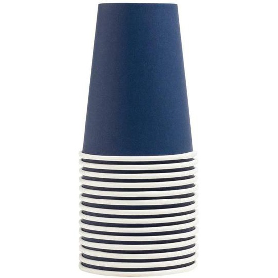 PRONAPPE 15 Gobelets en carton, 20 cl - Bleu marine