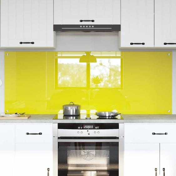 Protection de cuisine 2 pcs Jaune 80 x 60 cm verre trempé