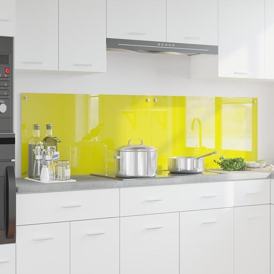 Protection de cuisine 2 pcs Jaune 90 x 50 cm verre trempé