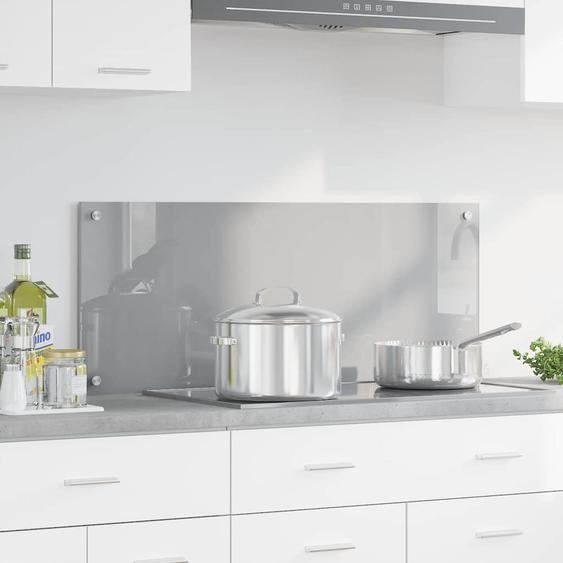 Protection de cuisine Gris clair 100 x 40 x 0,6 cm verre trempé