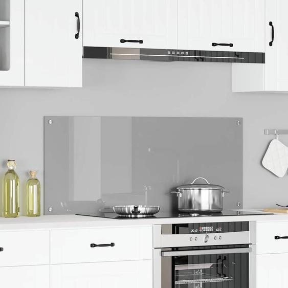 Protection de cuisine Gris clair 120 x 50 x 0,6 cm verre trempé