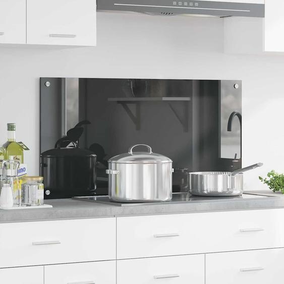 Protection de cuisine Gris foncé 100 x 50 x 0,6 cm verre trempé